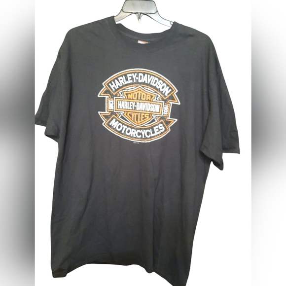 Harley-Davidson Black and Gold Short Sleeve Tee Cincinnati Ohio 2X Tall - Picture 8 of 8